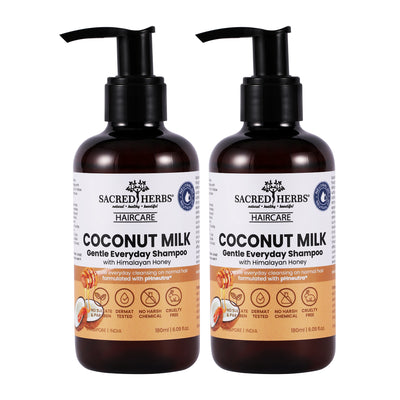 Coconut Milk Gentle Cleansing Shampoo with Himalayan Honey (Pack Of 2)