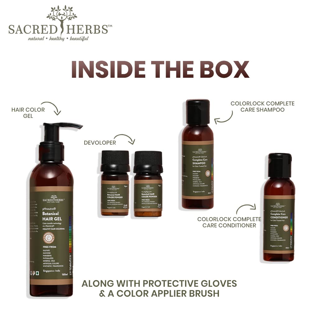Sacred Herbs® Damage Free pH Neutral Gel Colour - Available in 5 Shades (Premium Pack)