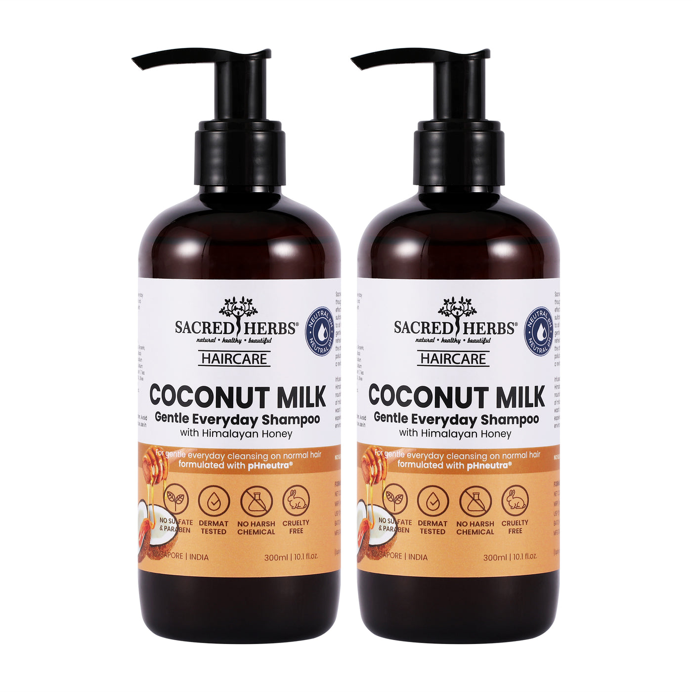 Coconut Milk Gentle Cleansing Shampoo with Himalayan Honey (Pack Of 2)
