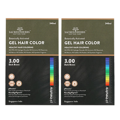 Sacred Herbs® Damage Free pH Neutral Gel Hair Colour - Available in 5 Shades Premium Pack (Pack Of 2)