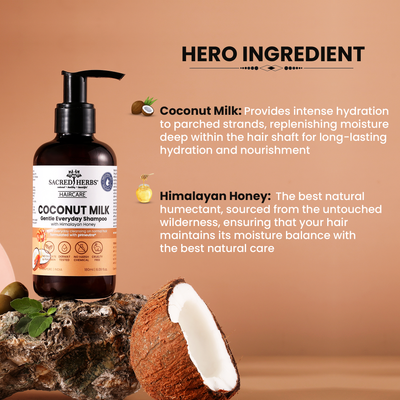 Coconut Milk Gentle Cleansing Shampoo with Himalayan Honey