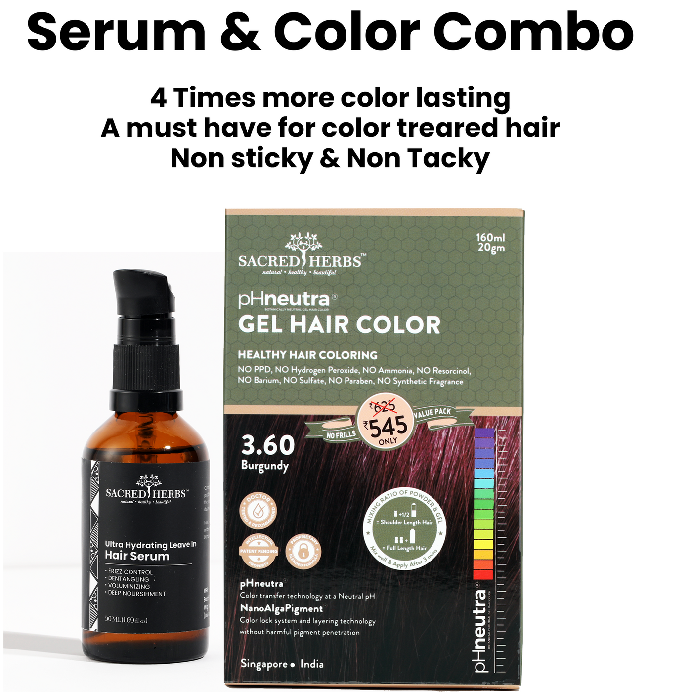Serum and Hair Color Combo