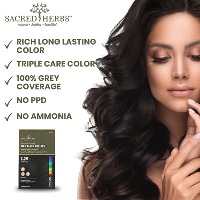 Sacred Herbs® Damage Free pH Neutral Gel Colour-Dark Brown 3.00