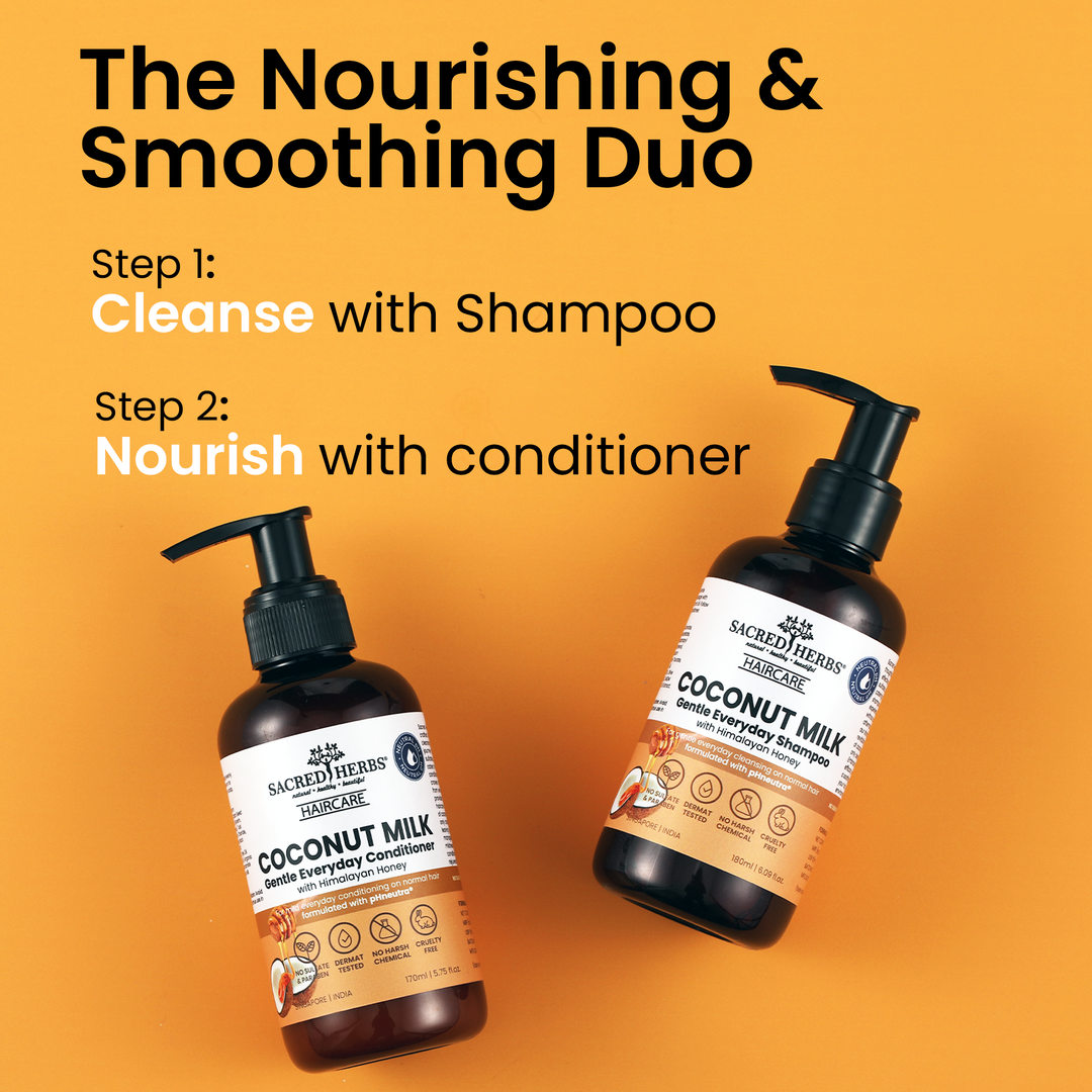 Coconut Milk Gentle Cleansing Shampoo+Conditioner with Himalayan Honey (Pack Of 2)