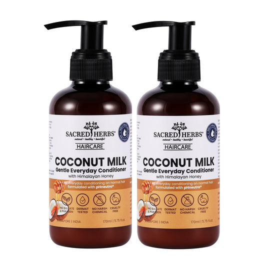 Sacred Herbs Coconut Milk Gentle Cleansing Conditioner with Himalayan Honey (Pack Of 2)