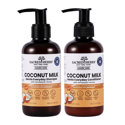 Coconut Milk Gentle Cleansing Shampoo+Conditioner with Himalayan Honey (Pack Of 2)
