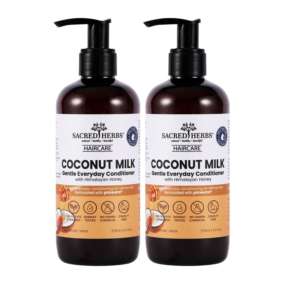 Sacred Herbs Coconut Milk Gentle Cleansing Conditioner with Himalayan Honey (Pack Of 2)