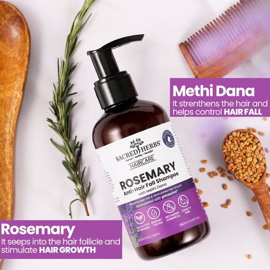 Rosemary Anti-Hair Fall Shampoo with Rosemary & Methi Dana