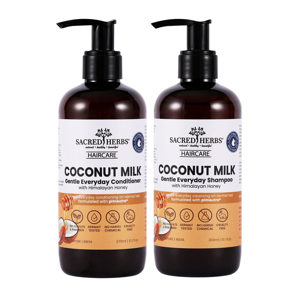 Coconut Milk Gentle Cleansing Shampoo+Conditioner with Himalayan Honey (Pack Of 2)