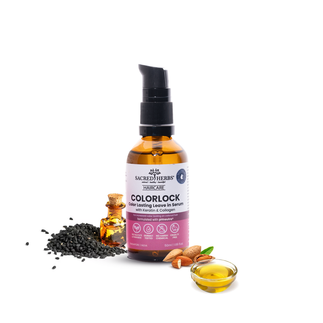 SacredHerbs® Color Lock Post Wash Leave in Serum with Keratin & Collagen