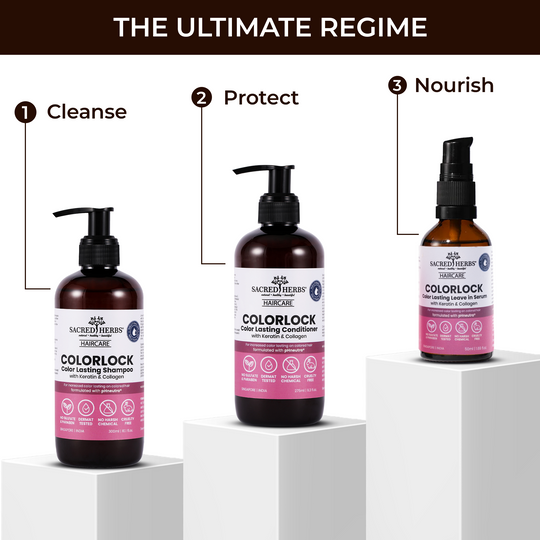 SacredHerbs® Color Lock Post Wash Leave in Serum with Keratin & Collagen