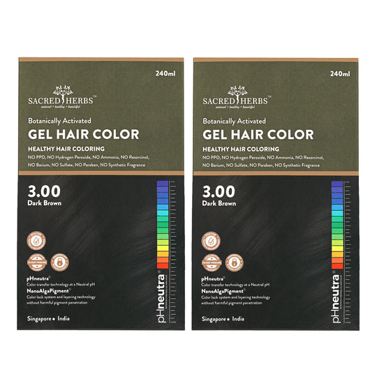 Sacred Herbs® Damage Free pH Neutral Gel Hair Colour - Available in 5 Shades Premium Pack (Pack Of 2)