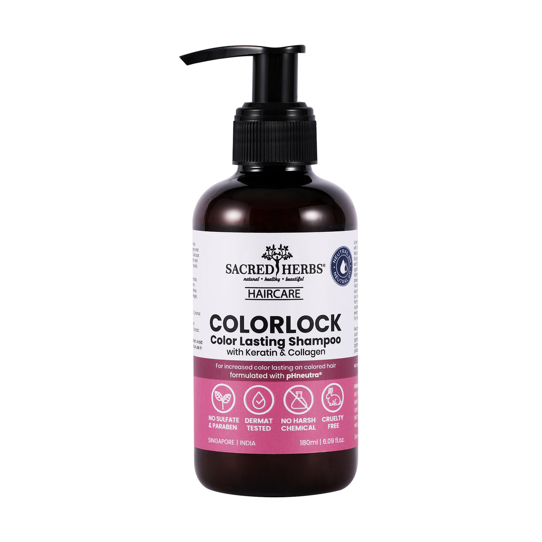 Sacred Herbs® Color Lock Color Lasting Shampoo with Keratin & Collagen