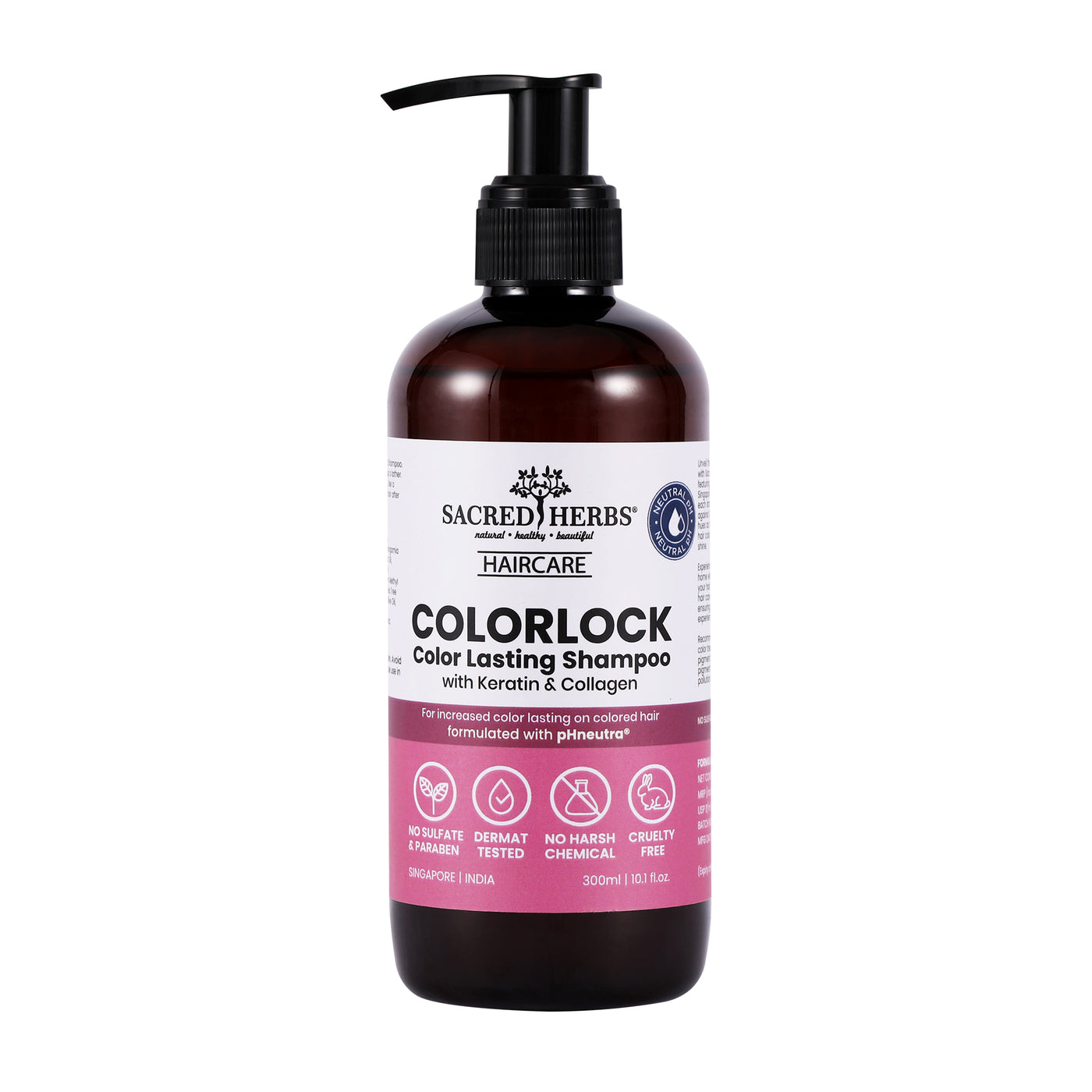 Sacred Herbs® Color Lock Color Lasting Shampoo with Keratin & Collagen