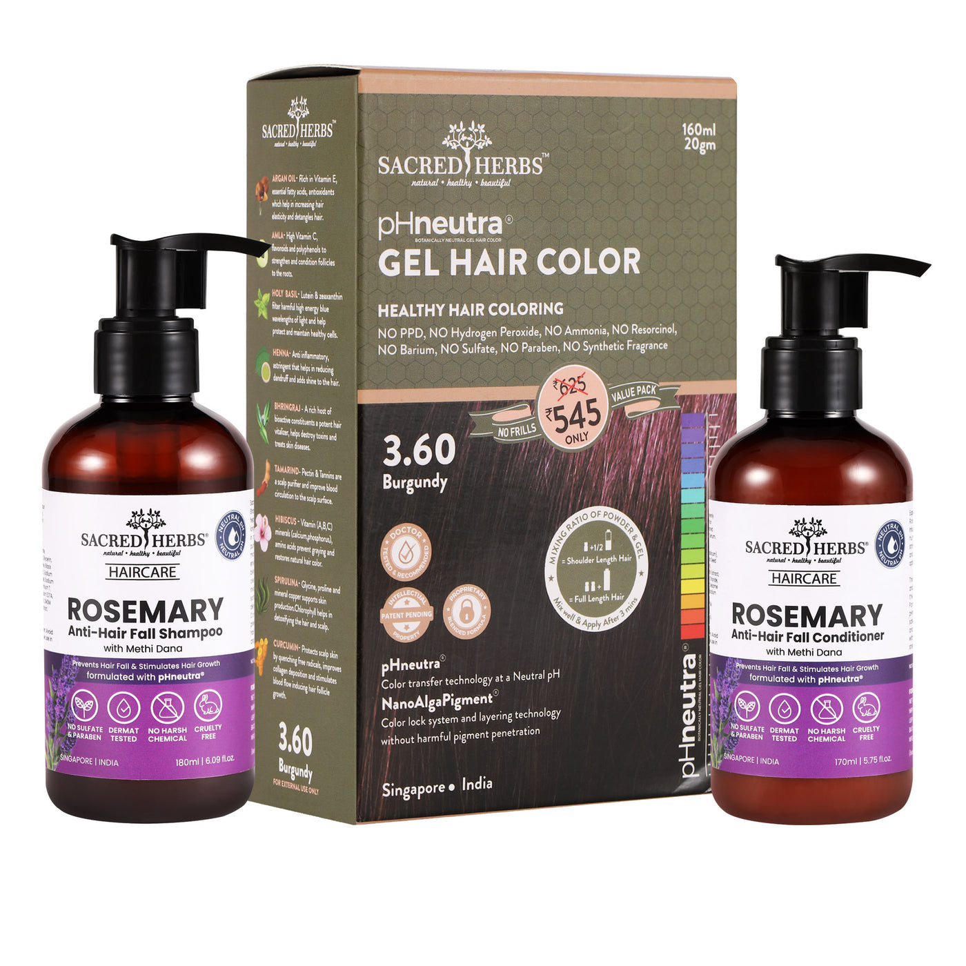 Rosemary Methi Dana Hair Care : Complete Hair Color Value Pack