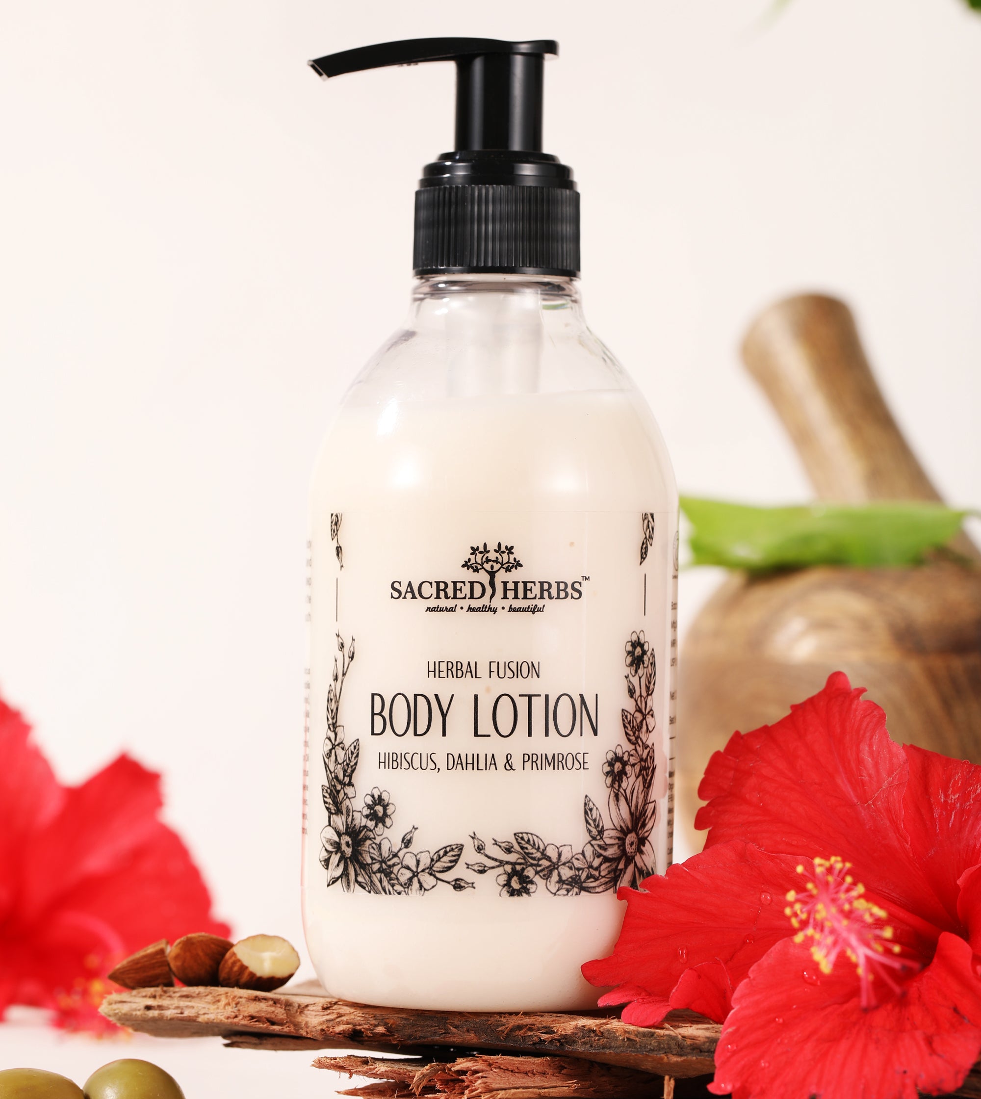 Sacred Herbs Herbal Fusion Body Lotion Hibiscus, Dahlia & Primrose