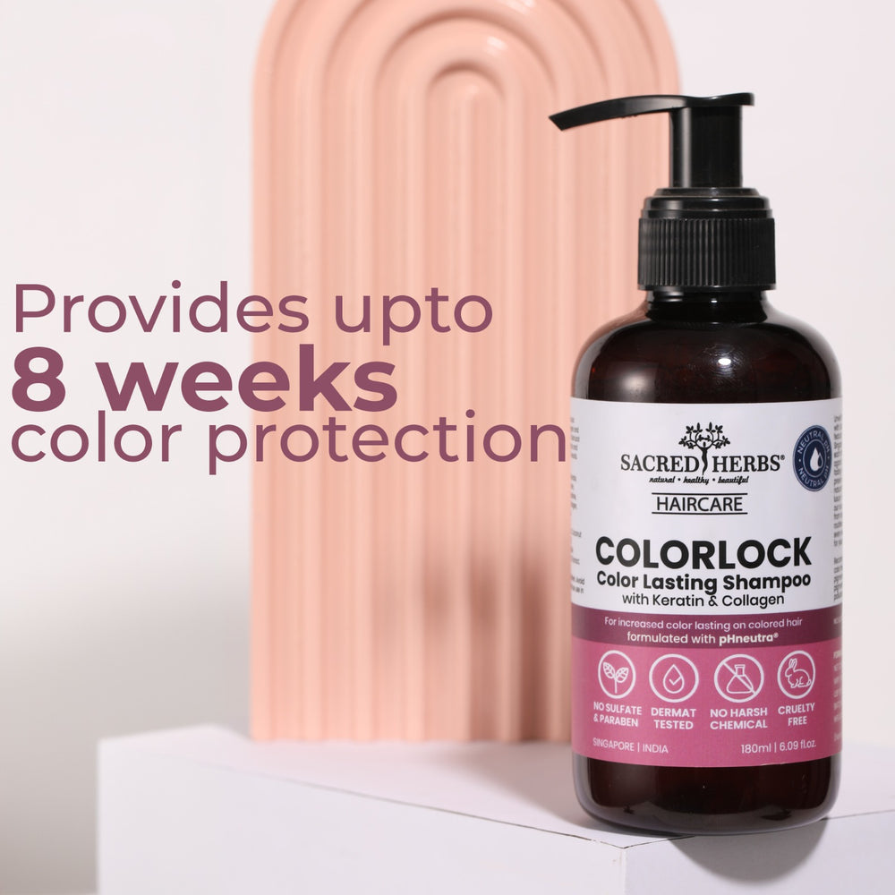 Sacred Herbs® Color Lock Color Lasting Shampoo with Keratin & Collagen