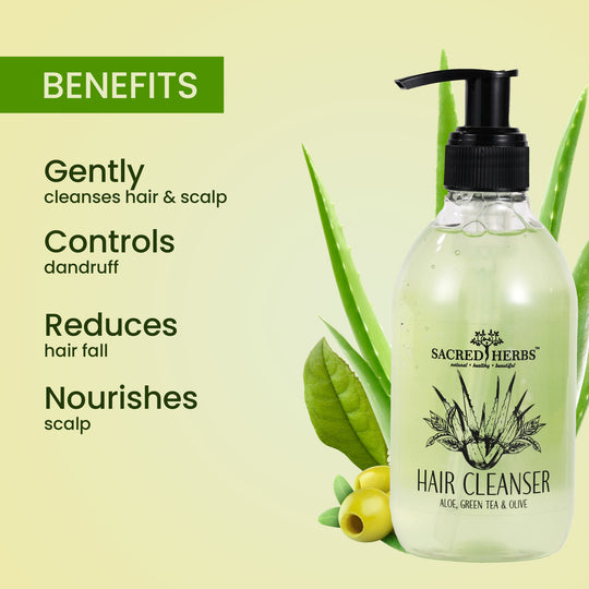 HERBAL FUSION HAIR CLEANSER Aloe, Green Tea & Olive