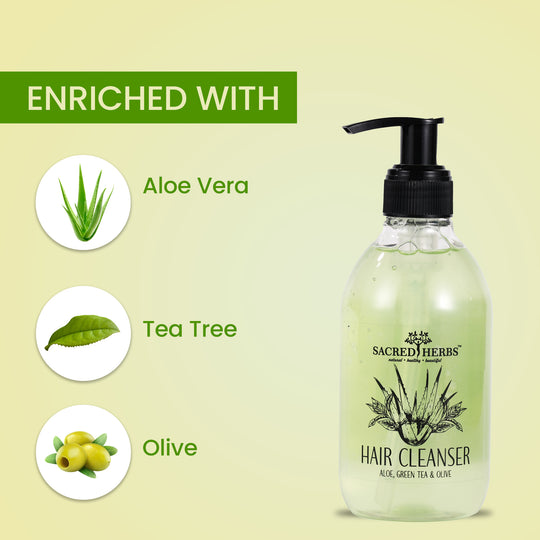 HERBAL FUSION HAIR CLEANSER Aloe, Green Tea & Olive