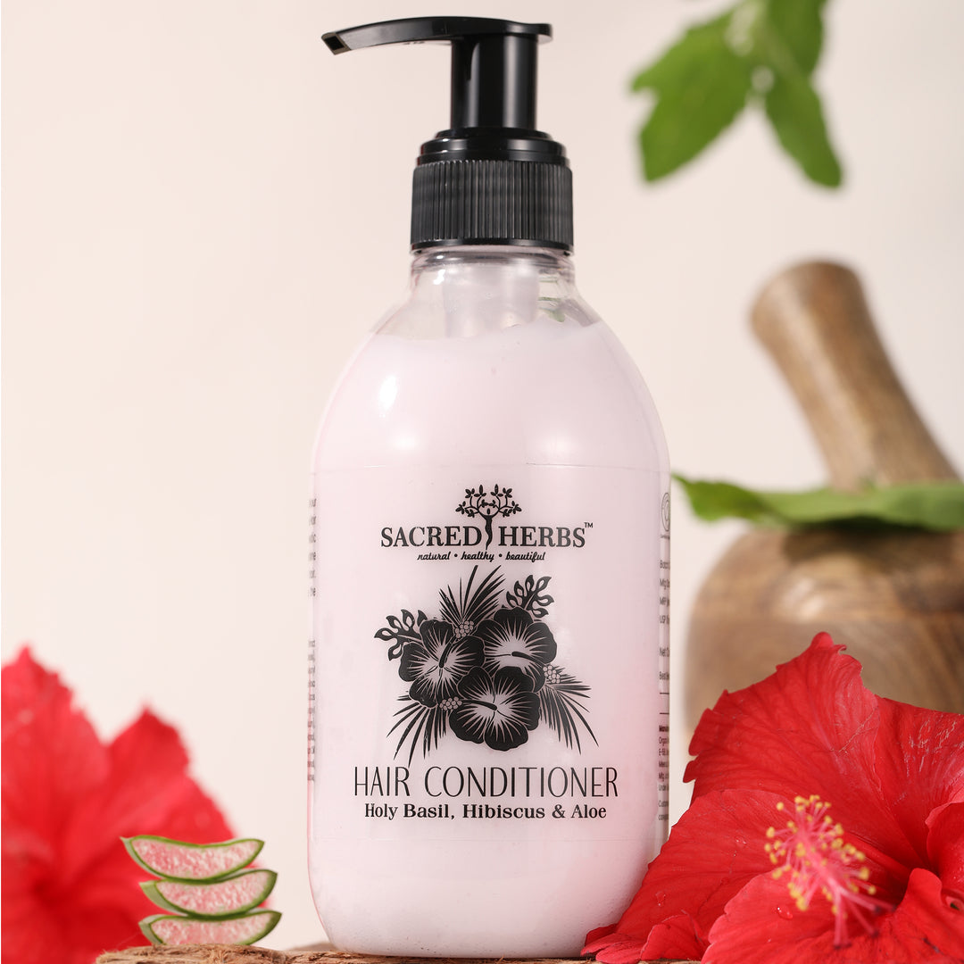 sacred herbs Hair Conditioner- Holy Basil, Hibiscus & Aloe