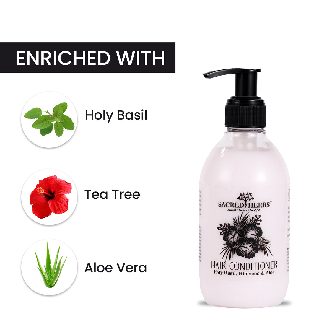 sacred herbs Hair Conditioner- Holy Basil, Hibiscus & Aloe