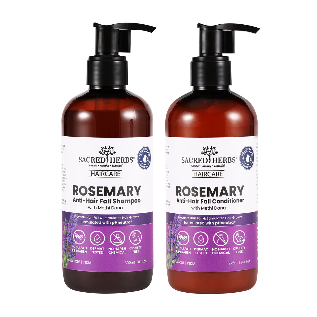 Rosemary Anti-Hair Fall Shampoo+Conditioner with Rosemary & Methi Dana (Pack Of 2)