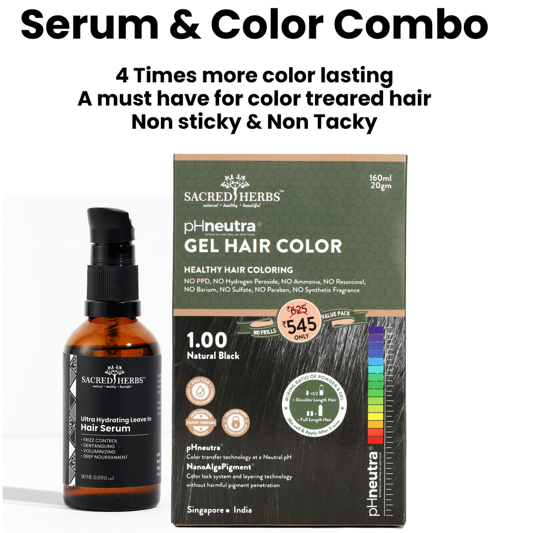 Serum and Hair Color Combo