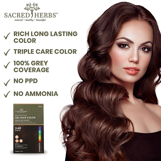 Sacred Herbs® Damage Free pH Neutral Gel Colour-Burgundy 3.60