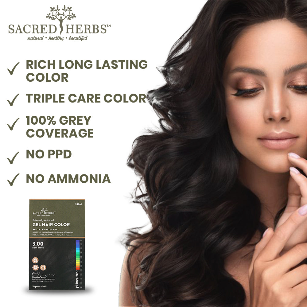 Medium Brown 4.00 Sacred Herbs® Botanically Activated Gel Hair Color